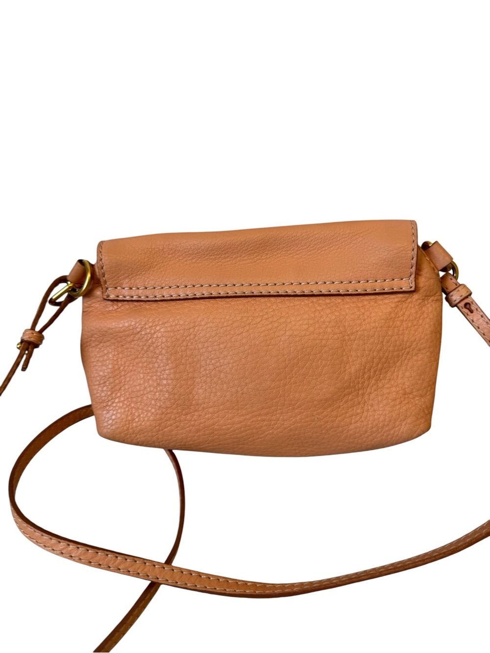 Chloe Apricot Pink Tan Brown  Leather Mini Marcie Crossbody Pouchette Bag Auth - Picture 3 of 14